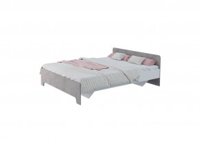 Кровать 1,6 VICTOR + основание (Белый-Бетон) в Губахе - gubaha.mebel24.online | фото 2