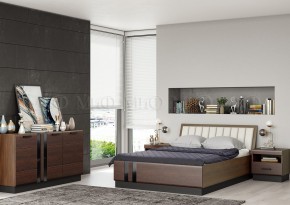 МАГНОЛИЯ Кровать 1600 с основанием и ПМ (Дерево/орех) в Губахе - gubaha.mebel24.online | фото 2