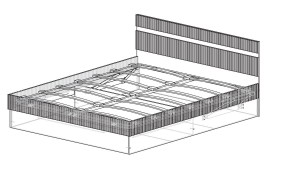 ОЛИВИЯ Кровать 1600 с основанием и ПМ в Губахе - gubaha.mebel24.online | фото 4