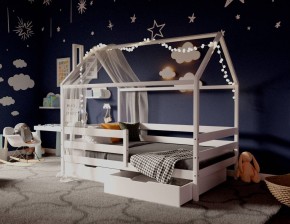 Кровать-домик 80*190 Белый в Губахе - gubaha.mebel24.online | фото