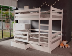 Кровать двухъярусная без крыши 80*190 Белый в Губахе - gubaha.mebel24.online | фото