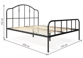 Кровать Милена 140х200 черная в Губахе - gubaha.mebel24.online | фото 1