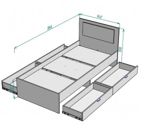 Кровать Ольга L38 (900) 4 ящика в Губахе - gubaha.mebel24.online | фото 2