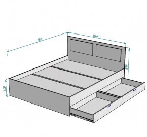 Кровать Ольга L39 (1600) 2 ящика в Губахе - gubaha.mebel24.online | фото 2