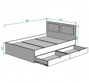 Кровать Ольга L41 (1400) 2 ящика в Губахе - gubaha.mebel24.online | фото 2