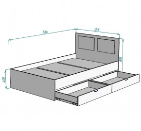 Кровать Ольга L45 (1200) 2 ящика в Губахе - gubaha.mebel24.online | фото 2