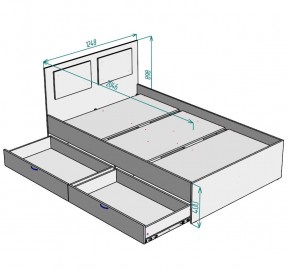 Кровать Ольга L46 (1200) 2 ящика в Губахе - gubaha.mebel24.online | фото 2