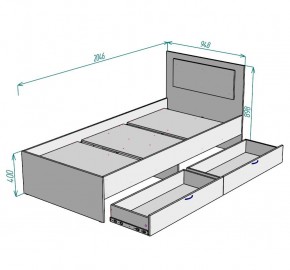 Кровать Ольга L47 (900) 2 ящика в Губахе - gubaha.mebel24.online | фото 2