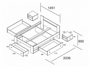 Кровать полутораспальная Стелла 140 СТЛ.132.07М в Губахе - gubaha.mebel24.online | фото 2