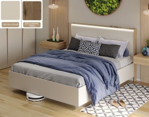 Кровать (Светло-серый U750 ST9/Дуб Галифакс Табак) 1400 в Губахе - gubaha.mebel24.online | фото
