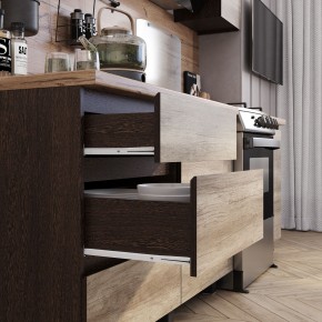 Кухня Энигма 1.6 м (венге/дуб каньон) в Губахе - gubaha.mebel24.online | фото 2