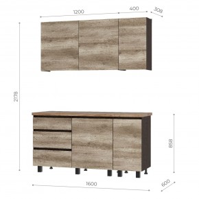 Кухня Энигма 1.6 м (венге/дуб каньон) в Губахе - gubaha.mebel24.online | фото 5