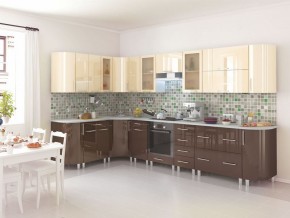 Кухня Танго модульная шоколад-ваниль в Губахе - gubaha.mebel24.online | фото 1