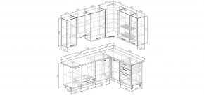 Кухонный гарнитур Антик 2200*1600 h950 (Стол. 26мм) в Губахе - gubaha.mebel24.online | фото 2