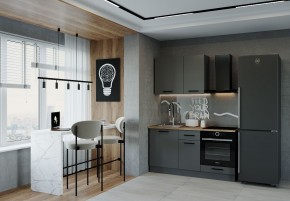 Кухонный гарнитур Антрацит 1600 (Стол. 38мм) в Губахе - gubaha.mebel24.online | фото