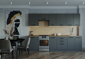 Кухонный гарнитур Антрацит 3000 (Стол. 38мм) в Губахе - gubaha.mebel24.online | фото