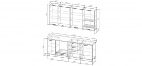 Кухонный гарнитур Белый Глянец 2200 h950 (Стол. 38мм) в Губахе - gubaha.mebel24.online | фото 2