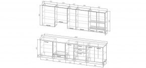 Кухонный гарнитур Белый Глянец 3000 h950 (Стол. 26мм) в Губахе - gubaha.mebel24.online | фото 2