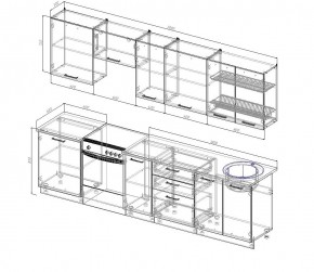 Кухонный гарнитур Дели 3000 (Стол. 38мм) в Губахе - gubaha.mebel24.online | фото 2
