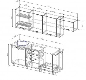 Кухонный гарнитур Лофт 2550 (Стол. 38мм) в Губахе - gubaha.mebel24.online | фото 2