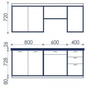 Кухонный гарнитур Ольвия-6 (1.8м) в Губахе - gubaha.mebel24.online | фото 4