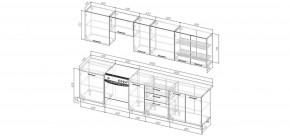 Кухонный гарнитур Смоки 3000 (Стол. 38 мм) в Губахе - gubaha.mebel24.online | фото 2