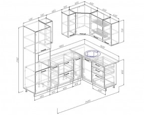 Кухонный гарнитур угловой Дели 2400*1600 (Стол. 38мм) в Губахе - gubaha.mebel24.online | фото 2