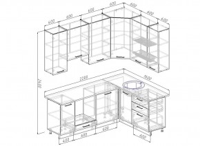 Кухонный гарнитур угловой Демо 2200х1600 (Стол. 26мм) в Губахе - gubaha.mebel24.online | фото 2