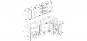 Кухонный гарнитур угловой Капри 2600х1600 (Стол. 26мм) в Губахе - gubaha.mebel24.online | фото