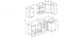 Кухонный гарнитур угловой Латте 2200х1000 (Стол. 38мм) в Губахе - gubaha.mebel24.online | фото 2