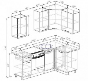 Кухонный гарнитур угловой Пайн 2000х1200 (Стол. 38мм) в Губахе - gubaha.mebel24.online | фото 2