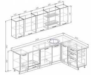 Кухонный гарнитур угловой Пайн 2600х1600 (Стол. 38мм) в Губахе - gubaha.mebel24.online | фото 2