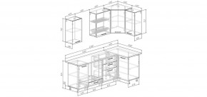 Кухонный гарнитур угловой Смоки 2200*1000 (Стол. 26мм) в Губахе - gubaha.mebel24.online | фото 2