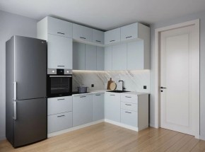 Кухонный гарнитур угловой Смоки 2200*1700 (Стол. 26мм) в Губахе - gubaha.mebel24.online | фото