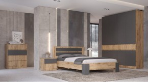 ЛЕНОРА Спальный гарнитур (модульный) графит в Губахе - gubaha.mebel24.online | фото