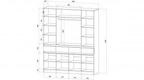 ЛЕНОРА Спальный гарнитур (модульный) графит в Губахе - gubaha.mebel24.online | фото 9