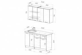 ЛИОРА Кухонный гарнитур Медиум 1400 мм в Губахе - gubaha.mebel24.online | фото 2