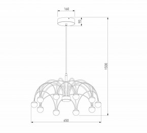 Люстра на штанге Eurosvet Ragno 90030/10 LED золото в Губахе - gubaha.mebel24.online | фото 5