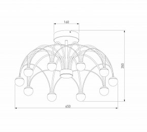 Люстра на штанге Eurosvet Ragno 90031/10 LED золото в Губахе - gubaha.mebel24.online | фото 5