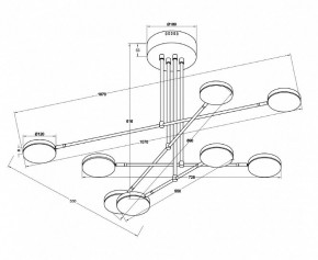 Люстра на штанге Maytoni Fad MOD070PL-L48W3K в Губахе - gubaha.mebel24.online | фото 3