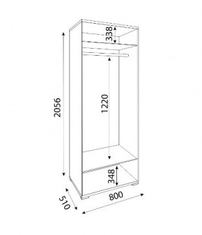 Мармарис (гостиная) М01 Шкаф (2 двери) в Губахе - gubaha.mebel24.online | фото 2