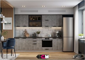 Модульная кухня Пасаденна ателье светлое в Губахе - gubaha.mebel24.online | фото 1