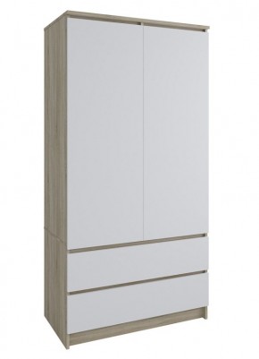 МОРИ МШ 900.1 Шкаф с 2-мя дв. и 2-мя ящ. (Дуб Сонома/Белый) в Губахе - gubaha.mebel24.online | фото 1