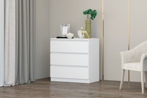 МС "Хилтон" Комод №2 800 (3 ящ.) белый текстурный в Губахе - gubaha.mebel24.online | фото