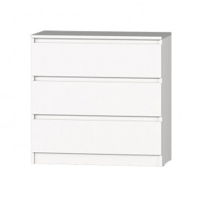 МС "Хилтон" Комод №2 800 (3 ящ.) белый текстурный в Губахе - gubaha.mebel24.online | фото 2