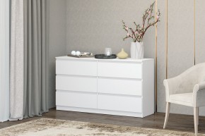 МС "Хилтон" Комод №5 1400 (6 ящ.) белый текстурный в Губахе - gubaha.mebel24.online | фото