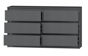 МС "Хилтон" Комод №5 1400 (6 ящ.) графит в Губахе - gubaha.mebel24.online | фото 3