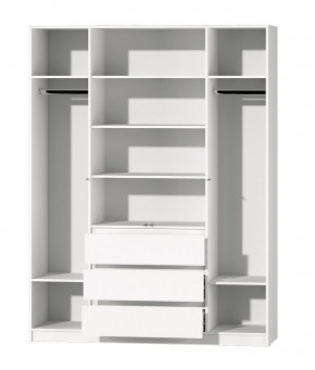 МС "Хилтон" Шкаф №1 1600 (Белый текстурный) в Губахе - gubaha.mebel24.online | фото 3