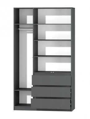 МС "Хилтон" Шкаф №2 1200 (Графит) в Губахе - gubaha.mebel24.online | фото 3