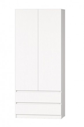 МС "Хилтон" Шкаф №3 900 (Белый текстурный) в Губахе - gubaha.mebel24.online | фото 2